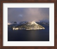 Island in a lake, Wizard Island, Crater Lake, Crater Lake National Park, Oregon, USA Fine Art Print