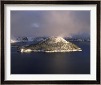 Island in a lake, Wizard Island, Crater Lake, Crater Lake National Park, Oregon, USA Fine Art Print