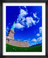 Low angle view of a statue, Statue Of Liberty, Manhattan, Liberty Island, New York City, New York State, USA Framed Print