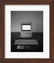Apple Macintosh Classic desktop PC (black and white) Fine Art Print