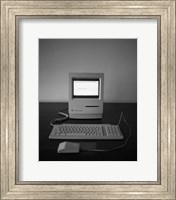 Apple Macintosh Classic desktop PC (black and white) Fine Art Print