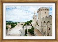 Palace in a city, Notre-Dame Des Domes, Le Palais des Papes, Palais Des Papes,  Provence-Alpes-Cote d'Azur, France Fine Art Print