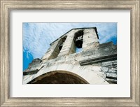Low angle view of a bell tower on a bridge, Pont Saint-Benezet, Rhone River, Provence-Alpes-Cote d'Azur, France Fine Art Print