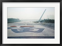 Songhuajiang Highway Bridge across the frozen Songhua River, Harbin, China Fine Art Print