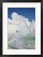 Ice piano by frozen Sun Island Lake at Harbin International Sun Island Snow Sculpture Art Fair, Harbin, China Fine Art Print
