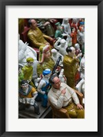 Antique store display of Chairman Mao's communist era souvenir statues, Hollywood Road, Central District, Hong Kong Fine Art Print