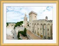 Buildings in a city, Cathedrale Notre-Dame des Doms d'Avignon, Palais des Papes, Provence-Alpes-Cote d'Azur, France Fine Art Print