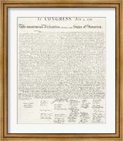 Declaration of Independence Fine Art Print