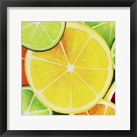 Sliced Lemon Framed Print