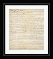 Constitution of the United States I Framed Print