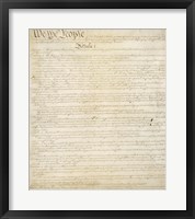 Constitution of the United States I Framed Print
