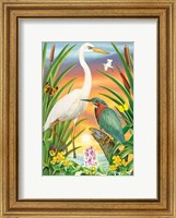 Green And White Herons Fine Art Print