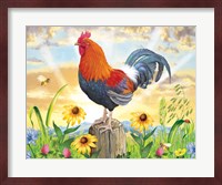 Rooster At Dawn Fine Art Print