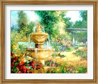 The Garden Fountain Fine Art Print