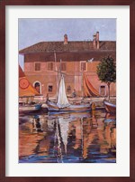 Sailboats On The Canal Fine Art Print