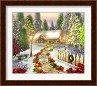 Winter's Cottage Fine Art Print