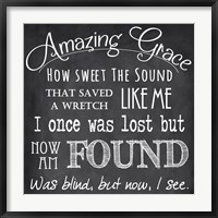Amazing Grace Chalkboard Fine Art Print