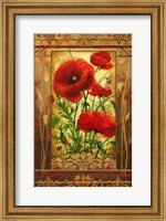 Poppy Field I In Frame Fine Art Print
