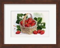 Basket Of Strawberries Fine Art Print