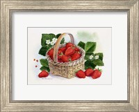 Basket Of Strawberries Fine Art Print