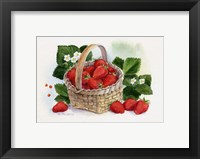 Basket Of Strawberries Fine Art Print