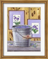 Blueberries And Violets Fine Art Print