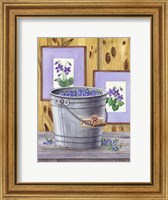 Blueberries And Violets Fine Art Print