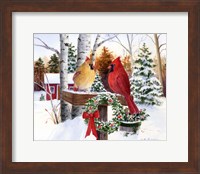 Christmas Cardinals Fine Art Print