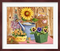 Pansies & Sunflowers Fine Art Print