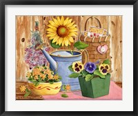 Pansies & Sunflowers Fine Art Print