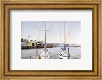 Sailboats At Dock Fine Art Print