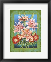 Bouquet in Border II Framed Print