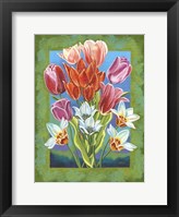 Bouquet in Border III Framed Print