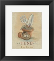 Garden Series in Linen IV Framed Print