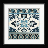 Non-Embellished Indigo Frieze I Framed Print