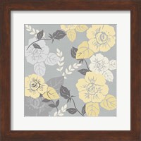 Yellow Roses on Grey II Fine Art Print