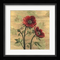 Anemone on Wood Framed Print