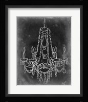 Chalkboard Chandelier Sketch I Fine Art Print
