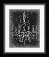 Chalkboard Chandelier Sketch II Fine Art Print