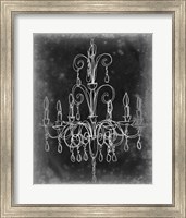 Chalkboard Chandelier Sketch II Fine Art Print