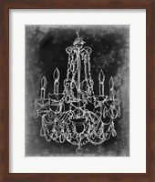 Chalkboard Chandelier Sketch III Fine Art Print