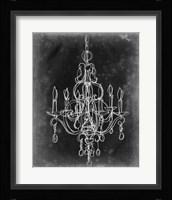 Chalkboard Chandelier Sketch IV Fine Art Print