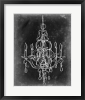 Chalkboard Chandelier Sketch IV Fine Art Print