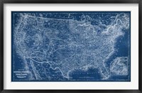 US Map Blueprint Fine Art Print