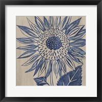 Indigo Sunflower Fine Art Print