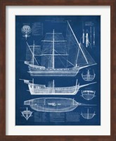 Antique Ship Blueprint I Fine Art Print