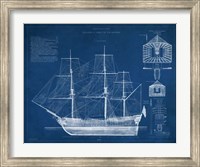 Antique Ship Blueprint IV Fine Art Print