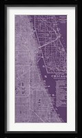 Graphic Map of Chicago Fine Art Print
