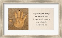 My Finger May Be Small Handprint in the Sand Fine Art Print