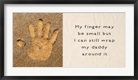My Finger May Be Small Handprint in the Sand Fine Art Print